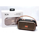 Wholesale Retro Boom Box Radio Style Portable Bluetooth Speaker X26 (Black)