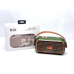 Wholesale Retro Boom Box Radio Style Portable Bluetooth Speaker X26 (Green)