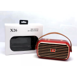 Wholesale Retro Boom Box Radio Style Portable Bluetooth Speaker X26 (Red)