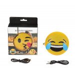 Wholesale Emoji Loud Sound Portable Bluetooth Speaker with Strap and USB Slot YM-032 (Kiss)
