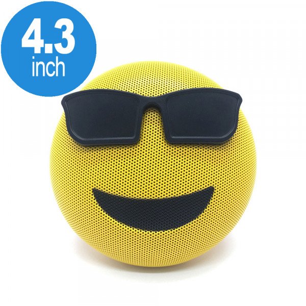 Wholesale Emoji Loud Sound Portable Bluetooth Speaker with Strap and USB Slot YM-032 (Sunglasses)