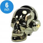 Wholesale Golden Tooth Glossy Skull Skeleton Portable Bluetooth Speaker with Stand Feature (Bronze)