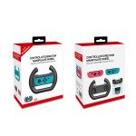 Wholesale 2 Pack Steering Wheel Controller Racing Games Joy Con Controller Grip for Nintendo Switch Joy-Con Mario Kart (Blue-Red)