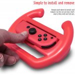 Wholesale 2 Pack Steering Wheel Controller Racing Games Joy Con Controller Grip for Nintendo Switch Joy-Con Mario Kart (Blue-Red)