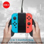 Wholesale Portable Joy-con Charger Dock Controller Grip with USB-C Cable and Battery Indicators, High Speed Charging While Play for Nintendo Switch Joy-Con (Black)