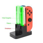 Wholesale Joy-Con Charging Dock with Lamppost LED Indication, Charger Stand Station Compatible with Nintendo Switch Joy-Cons with Charging Cable [Up to 4 Joy-cons] (Clear)