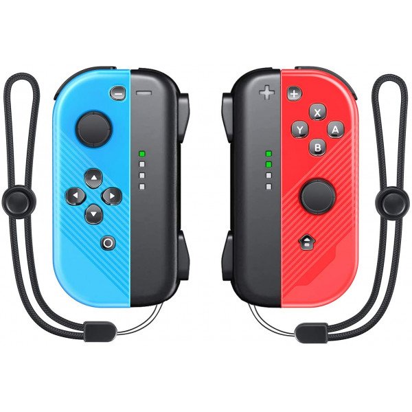 Wholesale Joy Con Controller Replacement for Nintendo Switch/Switch Lite, L/R Wireless Joy Pad with Wrist Strap, Alternatives Wired/Wireless Switch Remotes (Red/Blue)