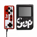 2 Play Support Retro Classic SUP Game Box Portable Handheld Game Console Built-in 400 Classic Games (Black 2 Player)