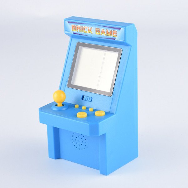 Wholesale 2.8 inch Screen Mini Portable Retro Game Arcade Game Console Machine Black and White Screen (Light Blue)