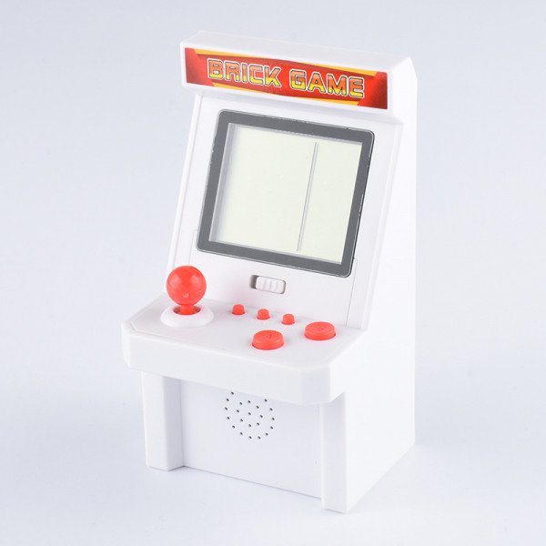 Wholesale 2.8 inch Screen Mini Portable Retro Game Arcade Game Console Machine Black and White Screen (White)