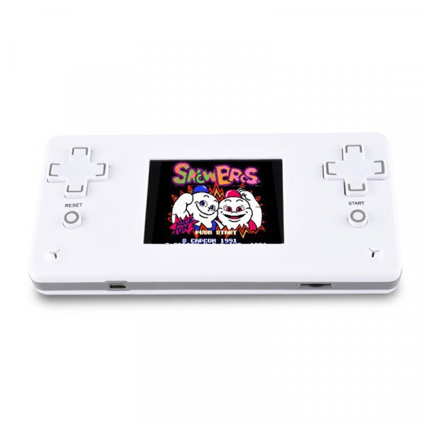 Wholesale Large 2.8 inch Screen Colorful Portable Retro Game Station with 2 Game Cartridges with TV Connection (White)