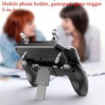 Wholesale Mobile Phone Game Controller Gamepad Grip Joystick with Stand for iPhone for Android Game Accessories Controller (Black)