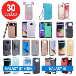 30pc Lot of Samsung Galaxy S7 and S7 Edge Assorted Mix Style and Color Cases - Lots Deal 30pc Lot of Samsung Galaxy S7 and S7 Edge Assorted Mix Style and Color Cases - Lots Deal