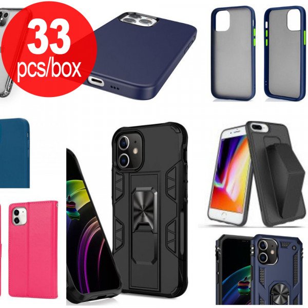 Wholesale 33pc Lot of Apple iPhone 12 Mini Assorted Mix Style and Color Cases - Lots Deal (Select Style)