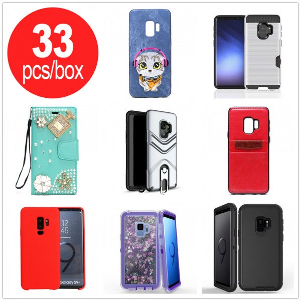 Wholesale 33pc Lot of Samsung Galaxy S9+ (Plus) Assorted Mix Style and Color Cases - Lots Deal (All Style)