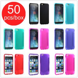 50pc Lot of iPhone 6S / iPhone 6 Assorted Mix Style Soft Covers and Color Cases - Lots Deal