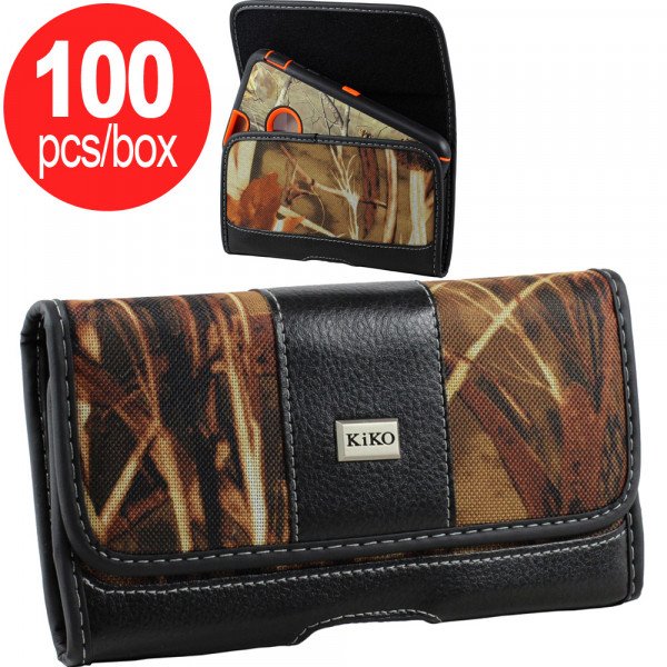 Wholesale Extendable Horizontal Deluxe Camouflage Belt Clip Pouch Curve Large 31 - Box Deal