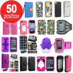 Wholesale 50pc Lot of iPhone 4S / 4 Assorted Mix Style and Color Cases - Lots Deal