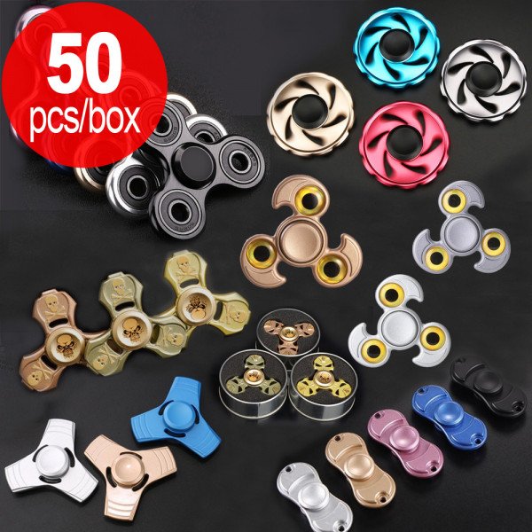 Wholesale Mix Fun Metallic Metal Fidget Spinner Toys On Sale