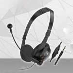 Wholesale HD Wired Gaming Headphone with Microphone Good for Adults Children Work Home School for Universal Cell Phones, Laptop, Tablet, and More (Black)