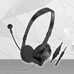 HD Wired Gaming Headphone with Microphone Good for Adults Children Work Home School for Universal Cell Phones, Laptop, Tablet, and More (Black) HD Wired Gaming Headphone with Microphone Good for Adults Children Work Home School for Universal Cell Phones, Laptop, Tablet, and More (Black)