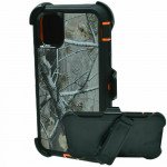 Premium Camo Heavy Duty Case with Clip for Apple iPhone 15 (Tree Orange)