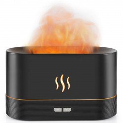 Fire Mist Humidifier with Cool Fire Light Effect - Unique Ambient Humidifier 170 for Home, Office & Outdoor Use (Black)