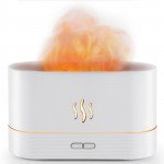 Fire Mist Humidifier with Cool Fire Light Effect - Unique Ambient Humidifier 170 for Home, Office & Outdoor Use (White)