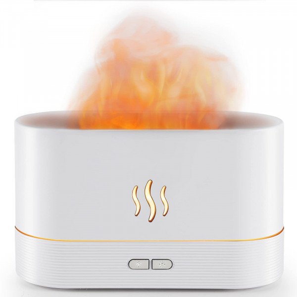 Wholesale Fire Mist Humidifier with Cool Fire Light Effect - Unique Ambient Humidifier 170 for Home, Office & Outdoor Use (White)