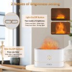 Wholesale Fire Mist Humidifier with Cool Fire Light Effect - Unique Ambient Humidifier 170 for Home, Office & Outdoor Use (White)