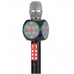 Wholesale Hi-Fi Handheld Karaoke LED Light Wireless Bluetooth Speaker Microphone for iPhone, Cell Phone, Universal Devices 1816 (Black)