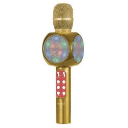 Hi-Fi Handheld Karaoke LED Light Wireless Bluetooth Speaker Microphone for iPhone, Cell Phone, Universal Devices 1816 (Gold) Hi-Fi Handheld Karaoke LED Light Wireless Bluetooth Speaker Microphone for iPhone, Cell Phone, Universal Devices 1816 (Gold)