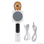 Wholesale Hi-Fi Handheld Karaoke LED Light Wireless Bluetooth Speaker Microphone for iPhone, Cell Phone, Universal Devices 1816 (Gold)