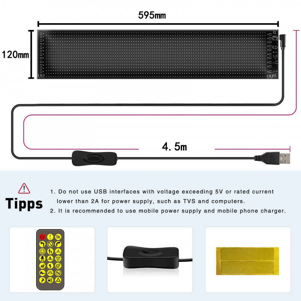 Wholesale RGB LED Colorful Scrolling Animation/Text Message Sign ...