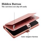 Wholesale Premium PU Leather Folio Wallet Front Cover Case with Card Holder Slots and Wrist Strap for Samsung Galaxy S23 5G (Purple)