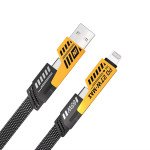 Wholesale 4FT Fast Charge 4-in-1 Multiple Charging Head Switch USB/Type-C to Type-C/Lightning Braided Cable for Universal Cell Phone, Device and More (Black)
