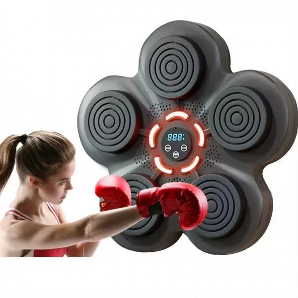 Wholesale Wall-Mounted Bluetooth Boxing Machine: Electronic Reflex Trainer for Home Fitness 5STAR for Universal Cell Phone And Bluetooth Device (Black)