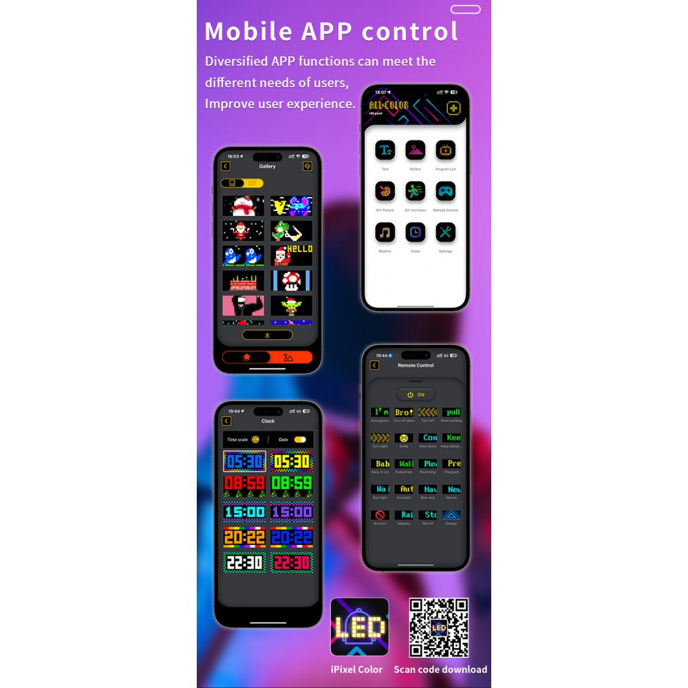 Wholesale LED Rechargeable Light Up Smart Cap with Full Color Display ...