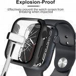 Wholesale Tempered Glass Screen Protector Full Coverage Shockproof Cover Case for Apple Watch Series 10 [42MM] (Black)