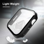 Wholesale Tempered Glass Screen Protector Full Coverage Shockproof Cover Case for Apple Watch Series 10 [42MM] (Black)