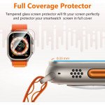 Wholesale HD Tempered Glass Full Edge Protection Screen Protector for Apple Watch Ultra 2 / 1  [49MM] (Clear)