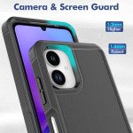 Wholesale Heavy Duty Strong Armor Hybrid Trailblazer Case Cover for Samsung Galaxy A06 5G (Black)