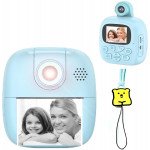 Wholesale Instant Print Photos 1080P HD 2.0 Inch Screen Digital Video Camera for Kids with Built-In Games A19 for Children Kid Party Outdoor and Indoor Play (Blue)