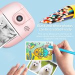 Wholesale Instant Print Photos 1080P HD 2.0 Inch Screen Digital Video Camera for Kids with Built-In Games A19 for Children Kid Party Outdoor and Indoor Play (Pink)