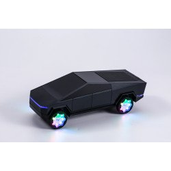 Cyber Pickup Car Wireless Bluetooth Speaker with RGB Lights & Built-in 15W Fast Wireless Charging Pad for Universal Cell Phone And Bluetooth Device (Black)