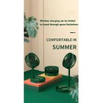 Wholesale Super Foldable Portable Cooling Fan with Phone Stand - 3 Speed Settings and USB-C Charging A8 (Black)