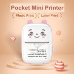 Wholesale Cartoon Bear Mini Printer - Mobile Connectivity, Monochrome Black and White Printing, Compact Design A8C for Children Kid Party Outdoor and Indoor Play (Blue)