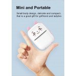 Wholesale Cartoon Bear Mini Printer - Mobile Connectivity, Monochrome Black and White Printing, Compact Design A8C for Children Kid Party Outdoor and Indoor Play (Pink)