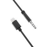 Wholesale Lightning to 3.5mm Headphone Jack Aux Cord Braided Nylon Auxiliary Cable High-Fidelity Audio Transmission for iPhone 14 13 12 11 XS XR X 8 7 6 (Black)