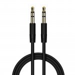 Gold-Plated Plugs 3.5mm to 3.5mm Audio Auxiliary Music Cable 6FT for Universall 3.5mm Music Devices (Black)